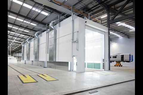 Junair Spraybooths supplied the paint spray booth oven for Hitachi's Newton Aycliffe plant.